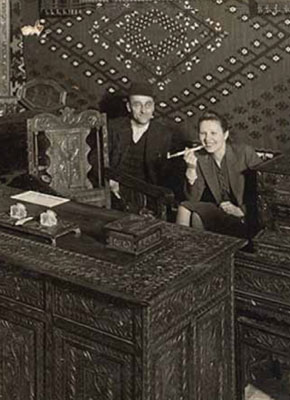 Wood engraving on Belgrade Fair